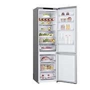 LG Réfrigérateur combiné GBB92MBB3P | 419L capacité | DoorCooling+™ , Left side door open with food, GBB92MBB3P, thumbnail 16