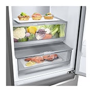 LG Réfrigérateur combiné GBB92MBB3P | 419L capacité | DoorCooling+™ , Drawer with food, GBB92MBB3P, thumbnail 9