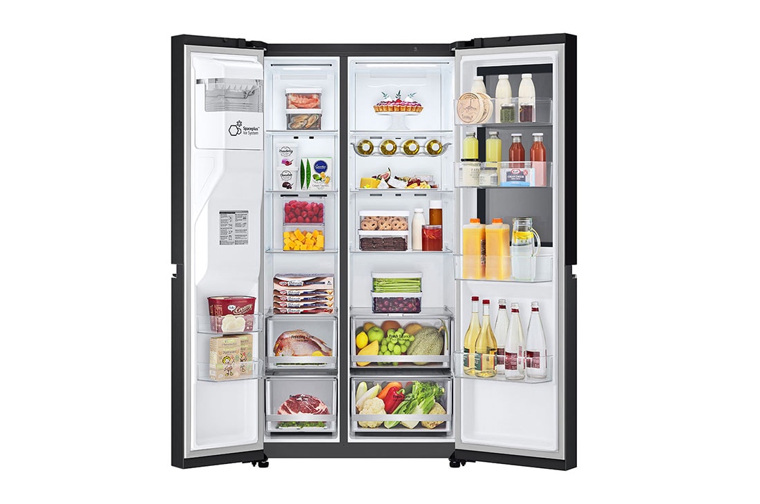 LG Réfrigérateur américain GSGV80EPLD l 635L l InstaView, Front open with food, GSGV80EPLD, thumbnail 11