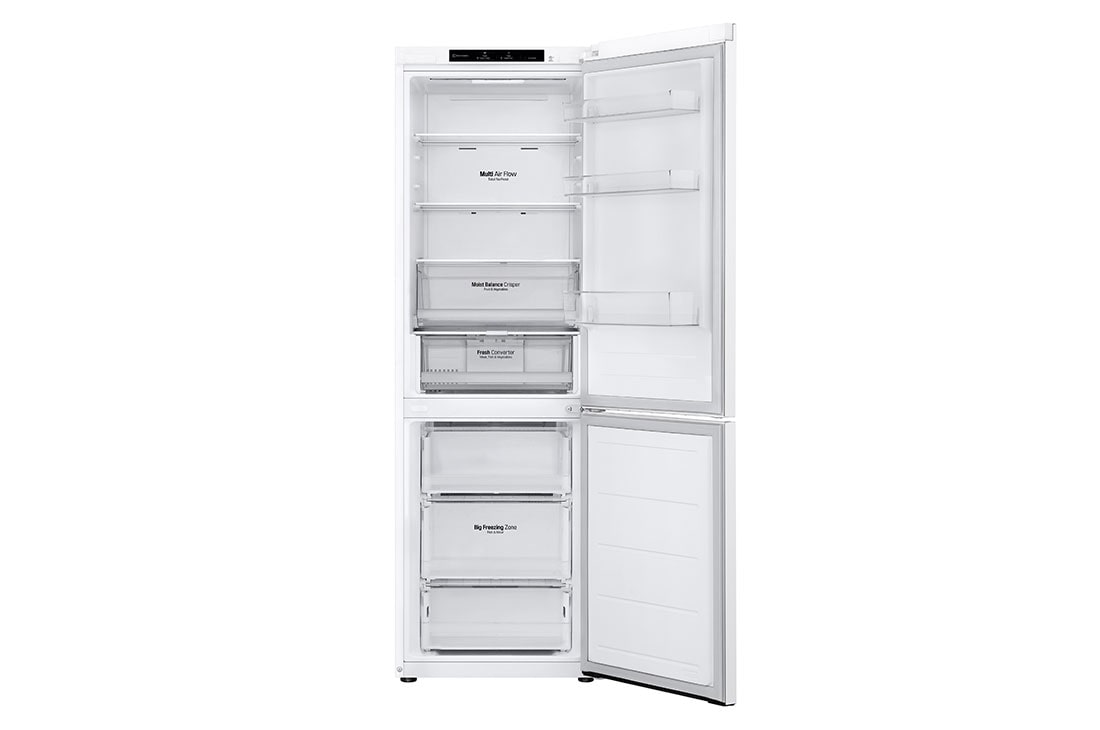 LG Réfrigérateur combiné GBV3100CSW | Capacité 344L | DoorCooling+™ , Avant ouvert, GBV3100CSW, thumbnail 3
