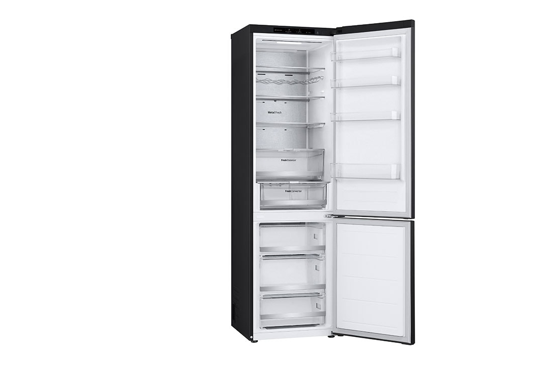 LG Réfrigérateur combiné GBV7280AEV | Capacité 387L | FRESHBalancer™, left side open without food , GBV7280AEV, thumbnail 13