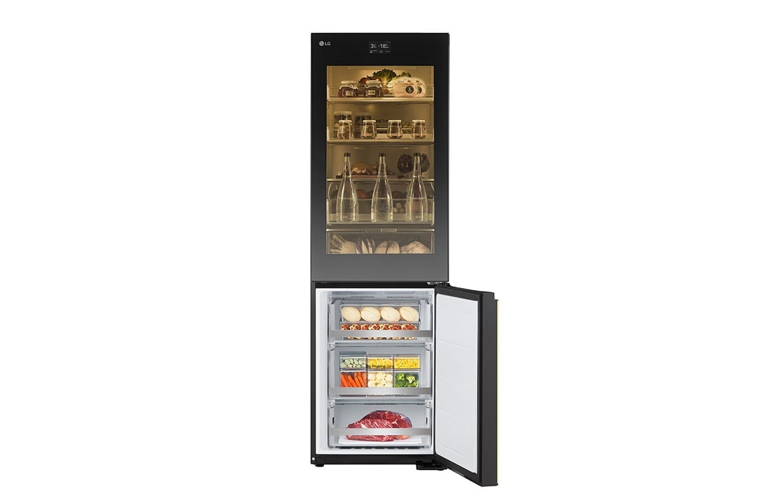 LG Réfrigérateur combiné  GBG719MDNN | 352 L | InstaView™ |  MoodUP™, Front_BottomOpen_On_Cover_Food, GBG719MDNN, thumbnail 12