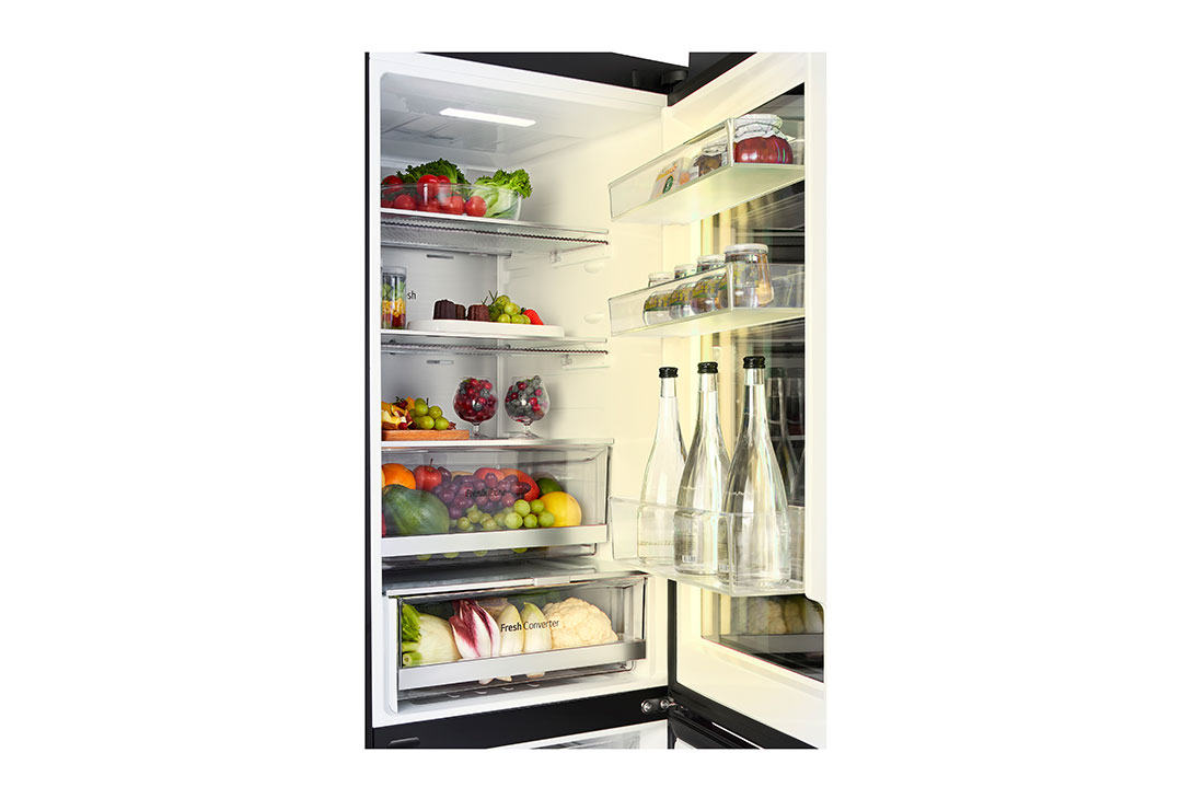 LG Réfrigérateur combiné  GBG719MDNN | 352 L | InstaView™ |  MoodUP™, FrontTopOpen_On_Cover_Food, GBG719MDNN, thumbnail 8