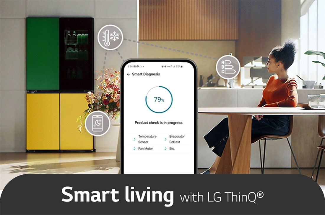 LG Réfrigérateur américain GMV960NNME | 617 L | InstaView™| MoodUP™, smart living, GMV960NNME, thumbnail 13
