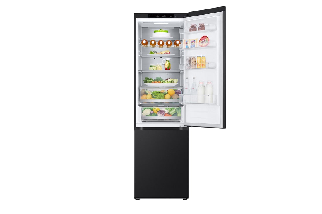 LG Réfrigérateur combiné GBV7280BEV  | 387 L | DoorCooling⁺™ , Vue avant, ouvert, GBV7280BEV, thumbnail 2