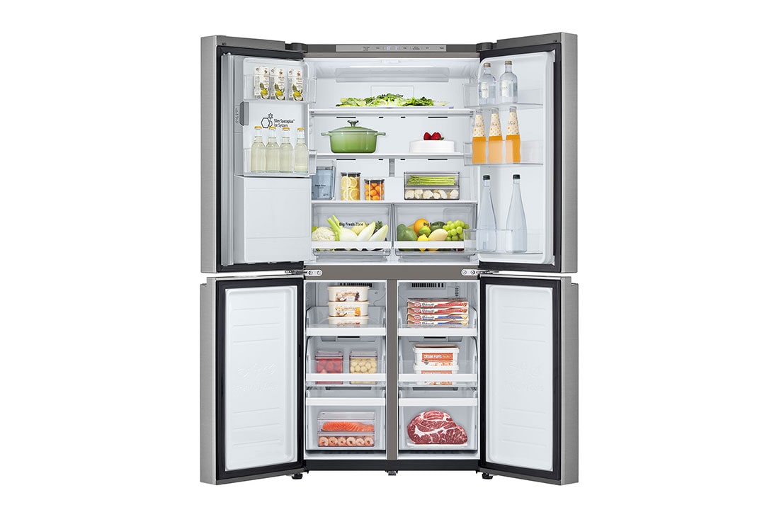 LG Réfrigérateur américain GML860PYFE |506L | Linear Cooling™, Vue avant ouvert (Rempli de nourriture), GML860PYFE, thumbnail 2