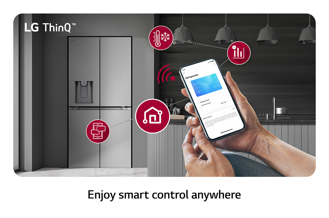 LG Réfrigérateur américain GML860PYFE |506L | Linear Cooling™, LG ThinQ, GML860PYFE, thumbnail 4