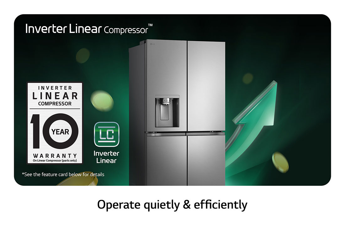 LG Réfrigérateur américain GML860PYFE |506L | Linear Cooling™, Linear Inverter, GML860PYFE, thumbnail 5