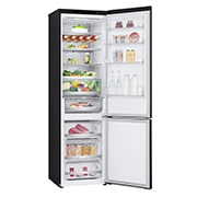 LG Réfrigérateur combiné GBV7280BPY |387L | FRESHBalancer™, Vue du côté gauche (aliments pleins, porte ouverte), GBV7280BPY, thumbnail 4