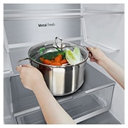 LG Réfrigérateur combiné GBV7280BPY |387L | FRESHBalancer™, Clayette pliable (clayette pliée), GBV7280BPY, thumbnail 6