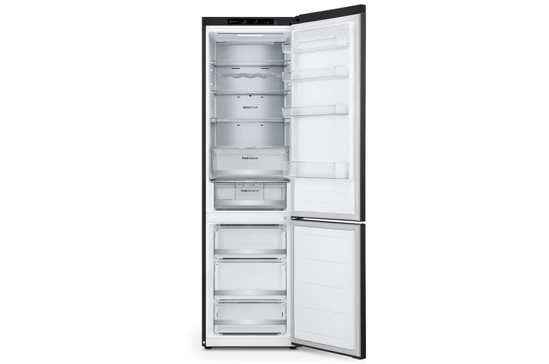 LG Réfrigérateur combiné GBV7280BPY |387L | FRESHBalancer™, Devant tout ouvert (sans nourriture, porte ouverte), GBV7280BPY, thumbnail 2