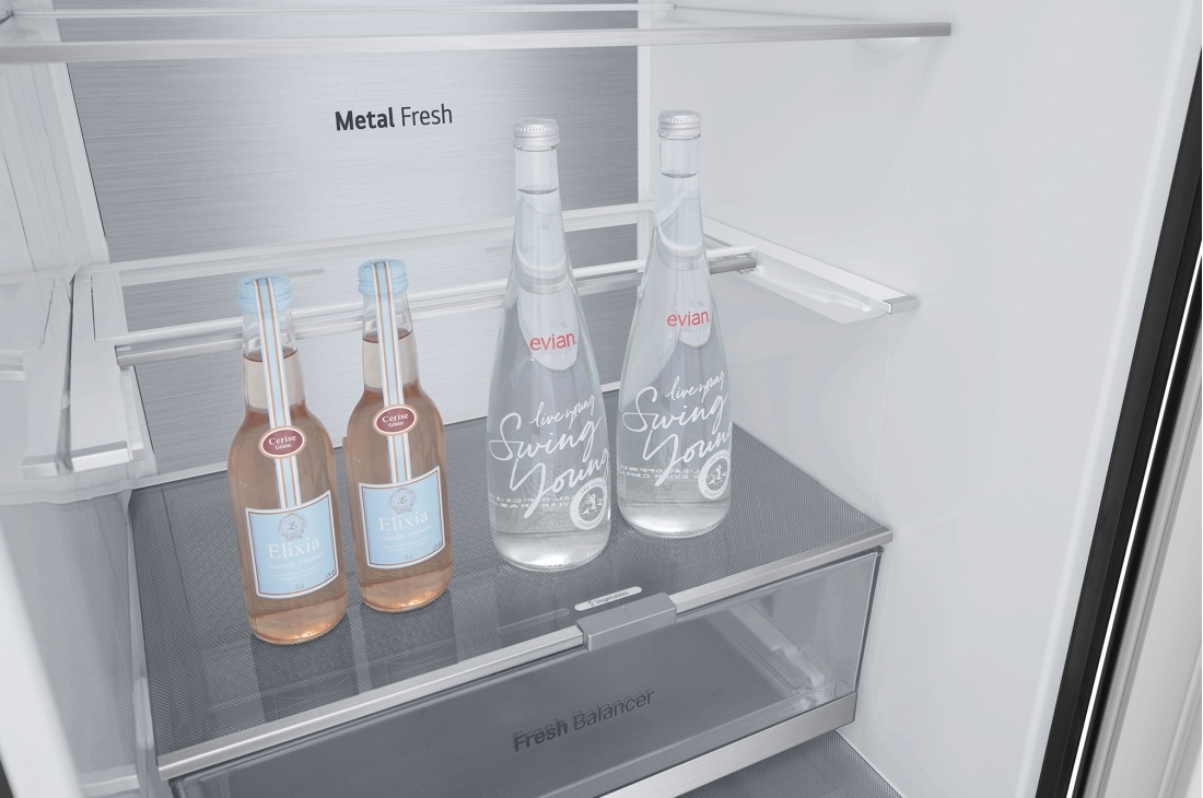 LG Réfrigérateur combiné GBV7280BPY |387L | FRESHBalancer™, Clayette pliable (clayette pliée à moitié), GBV7280BPY, thumbnail 5