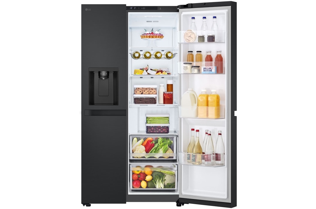 LG Réfrigérateur américain GSLC40PYPE | 638 L | Linear Cooling™, Avant droit ouvert Aliments, GSLC40PYPE, thumbnail 8