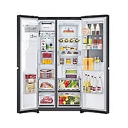 LG Réfrigérateur américain  GSXE90EVDD | 628 L | Door-In-Door™ , front all open with food stored, GSXE90EVDD, thumbnail 3