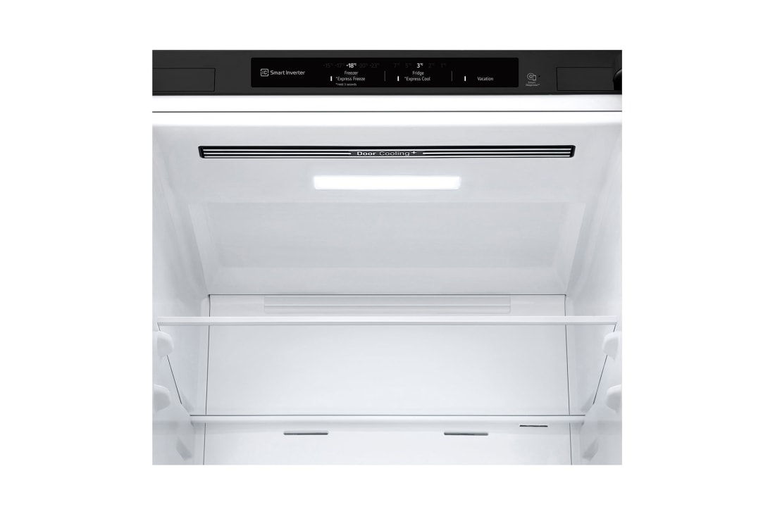 LG 387L Réfrigérateur combiné GBV22NCBEP Noir | Door Cooling | Smart Diagnosis| Fresh Converter , top zoom view, GBV22NCBEP, thumbnail 8