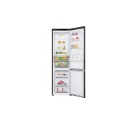 LG 387L Réfrigérateur combiné GBV22NCBEP Noir | Door Cooling | Smart Diagnosis| Fresh Converter , Front double door open with food, GBV22NCBEP, thumbnail 2