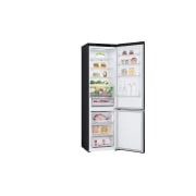 LG 387L Réfrigérateur combiné GBV22NCBEP Noir | Door Cooling | Smart Diagnosis| Fresh Converter , side view with food, GBV22NCBEP, thumbnail 14