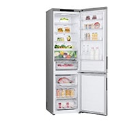 LG 387L Réfrigérateur et congélateur GBV22NCCPY Argent | DoorCooling+™ | FRESHConverter™ | Compresseur Smart Inverter ™ , Left side view all door open with food, GBV22NCCPY, thumbnail 11