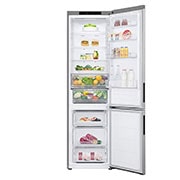 LG  387L Réfrigérateur combiné GBV22NCBPY Argent | Door Cooling | Smart Diagnosis| Fresh Converter, Front all door open with food, GBV22NCBPY, thumbnail 2