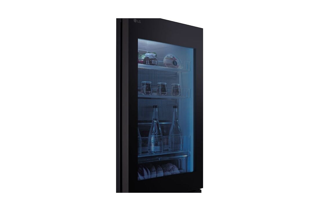 LG 349L Réfrigérateur combiné GBG5160CEV Noir | InstaView™ | DoorCooling+™ | Linear Cooling™ , display view , GBG5160CEV, thumbnail 12
