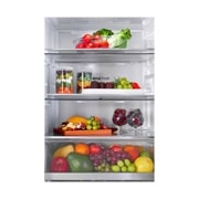 LG 349L Réfrigérateur combiné GBG5160CEV Noir | InstaView™ | DoorCooling+™ | Linear Cooling™ , detailed view with food stored, GBG5160CEV, thumbnail 8