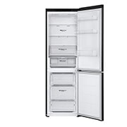 LG 344L Réfrigérateur combiné GBV3100AEP Noir | LinearCooling™ | DoorCooling+™ | Compresseur Linéaire Inverter , Vue du côté gauche (porte fermée), GBV3100AEP, thumbnail 3