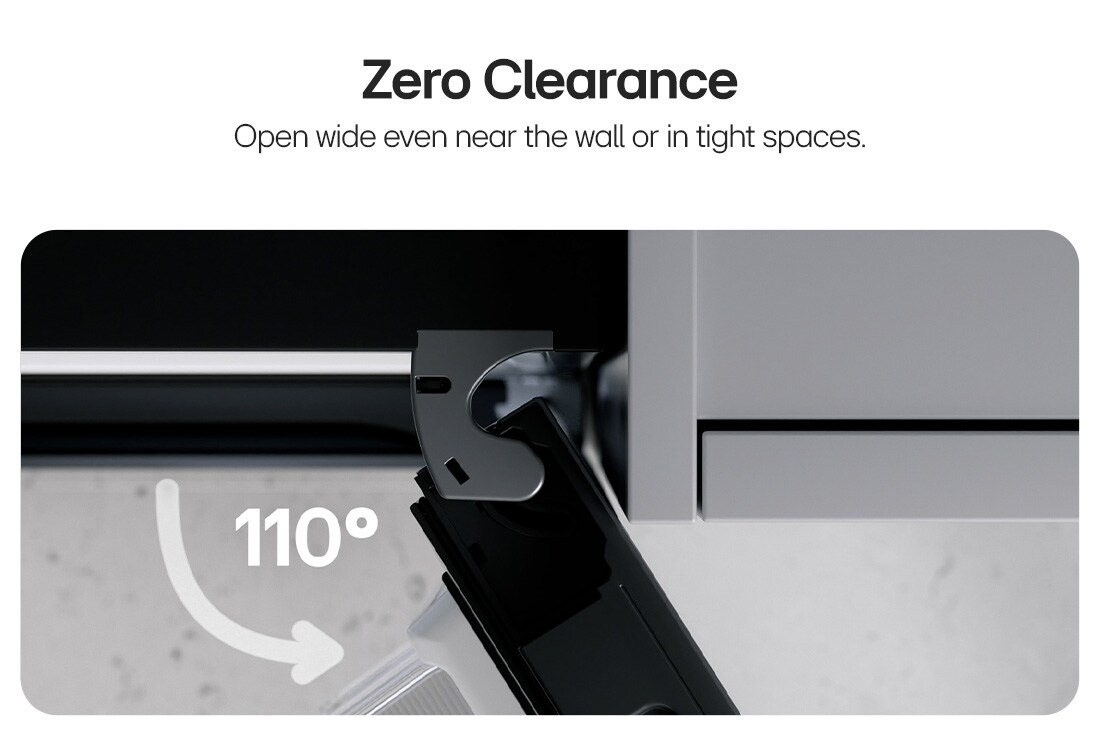 LG 465L Réfrigérateur combiné Noir | Nature FRESH™ | DoorCooling+™ | LinearCooling+™ | LG BE, LG fridge freezer (GBBW726AEV) top view with matte black fridge on left and cabinet wall on right, GBBS322CEV, thumbnail 3