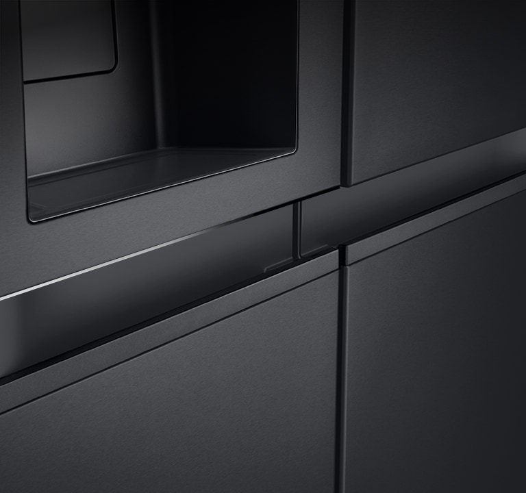 la vue détaillée de la poignée de poche du réfrigérateur LG 2&nbsp;portes.