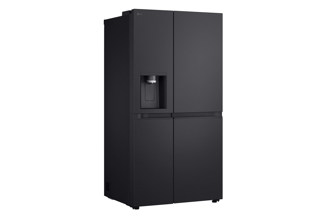 LG 623L Réfrigérateur américain noir  | ThinQ™ | Uvnano™ | FRESH Converter™, vue latérale gauche, GSLE91EVAB, thumbnail 8