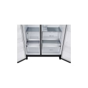 LG 623L Réfrigérateur américain noir  | ThinQ™ | Uvnano™ | FRESH Converter™, vue détaillée du tiroir, GSLE91EVAB, thumbnail 4