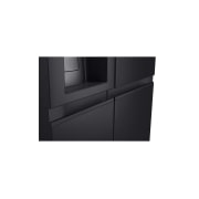 LG 623L Réfrigérateur américain noir  | ThinQ™ | Uvnano™ | FRESH Converter™, vue détaillée de la poignée, GSLE91EVAB, thumbnail 7