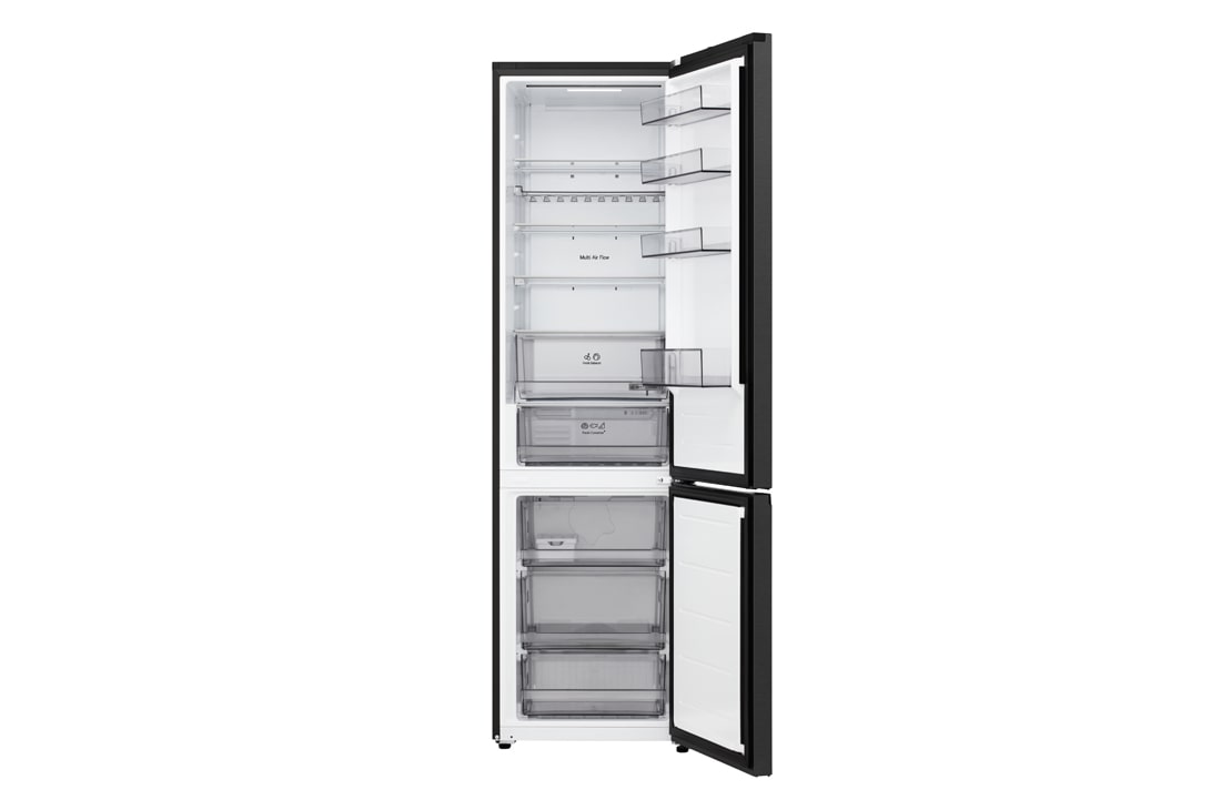 LG Réfrigérateur combiné Noir | Nature FRESH™ | DoorCooling+™ | LinearCooling+™ | LG BE, front open, GBBS322BEV, thumbnail 2
