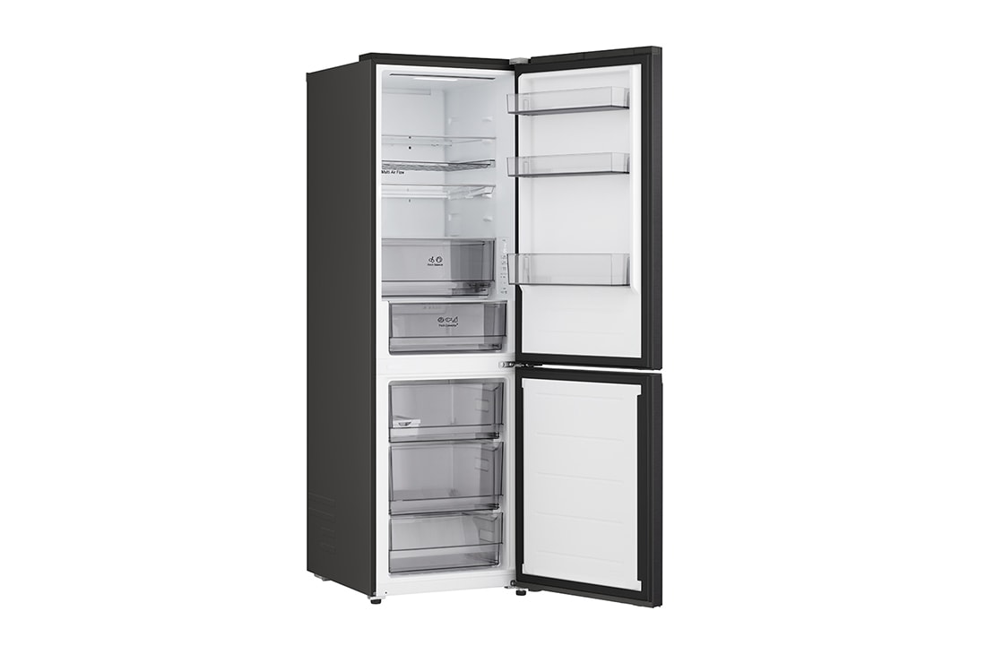LG Réfrigérateur combiné Noir | NatureFRESH™ | DoorCooling+™ | LinearCooling+™ | LG BE, right side open , GBBS312CEV, thumbnail 10