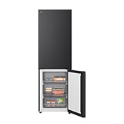 LG Réfrigérateur combiné Noir | NatureFRESH™ | DoorCooling+™ | LinearCooling+™ | LG BE, bottom open view, GBBS312CEV, thumbnail 9