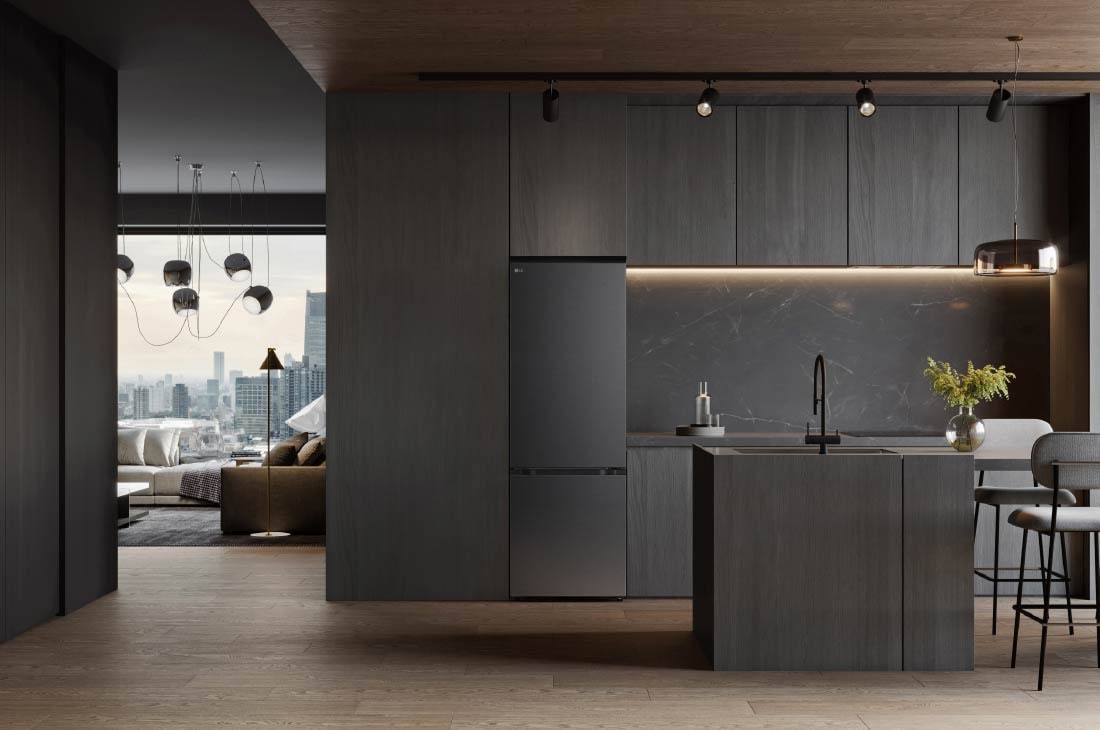 LG Réfrigérateur combiné  | Nature FRESH™ | DoorCooling+™ | LinearCooling+™ | LG BE, side, GBBS322APY, thumbnail 14