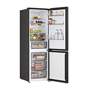 LG Réfrigérateur combiné Noir | Nature FRESH™ | DoorCooling+™ | LinearCooling+™ | LG BE, right side open with foods, GBBS312AEV, thumbnail 11