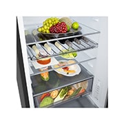 LG Réfrigérateur combiné Noir | Nature FRESH™ | DoorCooling+™ | LinearCooling+™ | LG BE, close up, GBBS312AEV, thumbnail 12