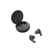 LG TONE Free DFP9 – Plug and Wireless, Écouteurs Bluetooth UVnano True Wireless, Le socle est ouvert dans un angle latéral de 15 degrés et les deux côtés des écouteurs sont placés devant lui., TONE-DFP9, thumbnail 12