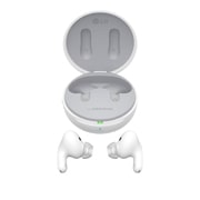 LG TONE Free DFP9W – Plug and Wireless, Écouteurs Bluetooth UVnano True Wireless, Une vue de dessus du socle s'affiche et les deux côtés des écouteurs sont placés devant lui., TONE-DFP9W, thumbnail 15