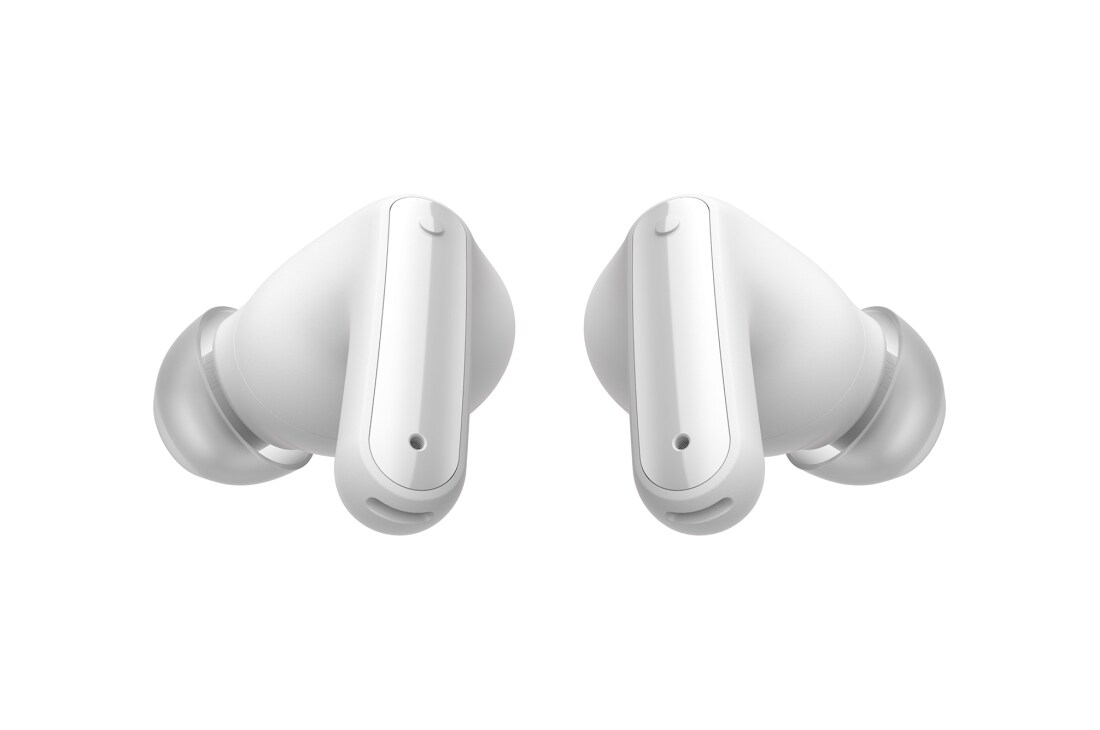 LG TONE Free DFP8W –Active Noise Cancellation amélioré, Écouteurs Bluetooth True Wireless, Une vue arrière à 45&nbsp;degrés en contre-plongée de deux écouteurs., TONE-DFP8W, thumbnail 8