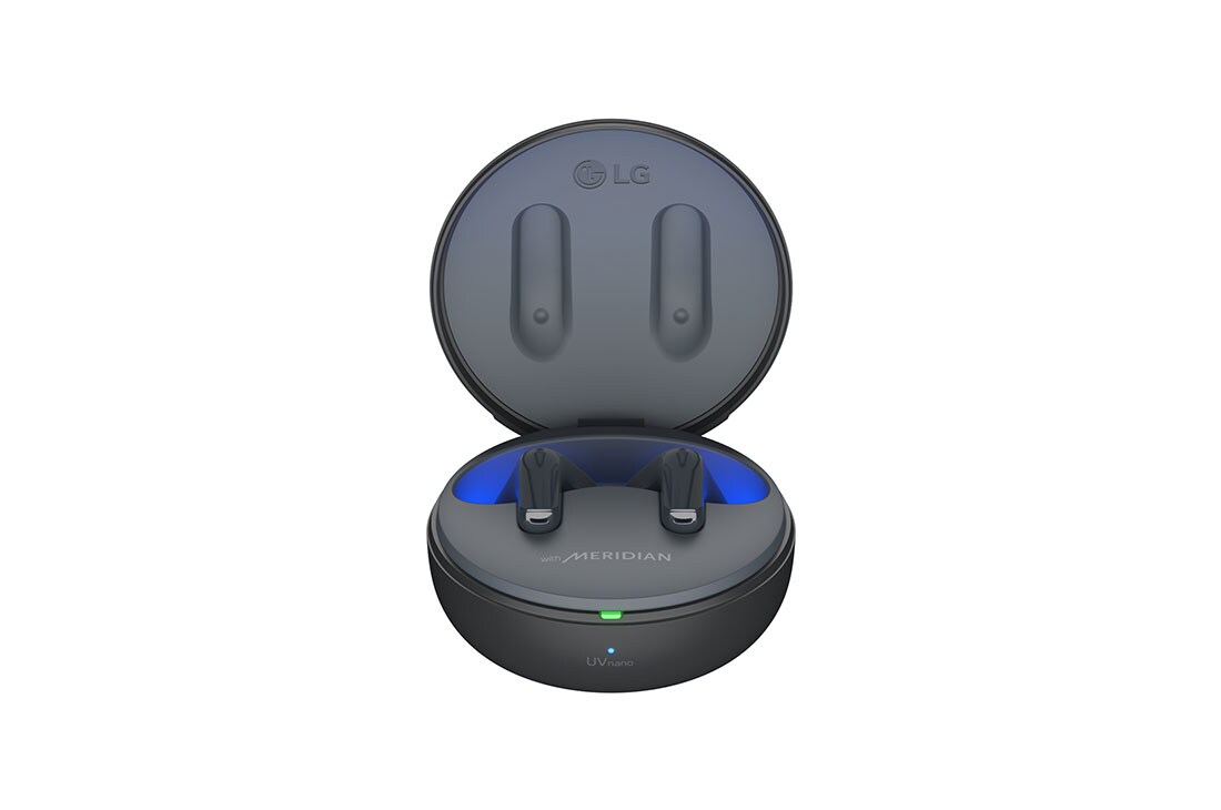 LG TONE Free T60, Le couvercle du boîtier est ouvert et montre de la lumière sortant de l’intérieur des écouteurs., TONE-DT60Q, thumbnail 2