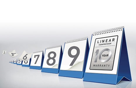 <span>10 ans garantie</span> sur le Linear Compressor