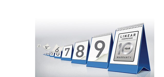 <span>10 ans garantie</span> sur le Linear Compressor