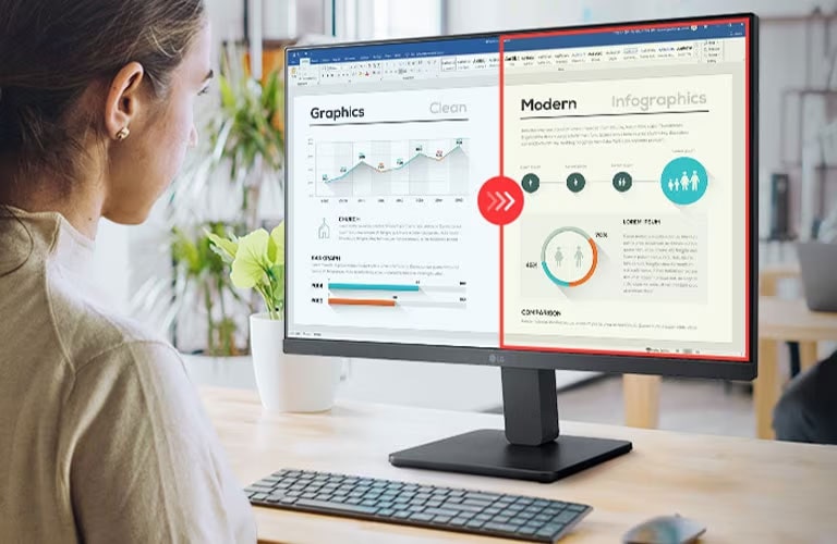 Comparaison : image de droite avec le Mode Lecture et image de gauche sans le Mode Lecture.