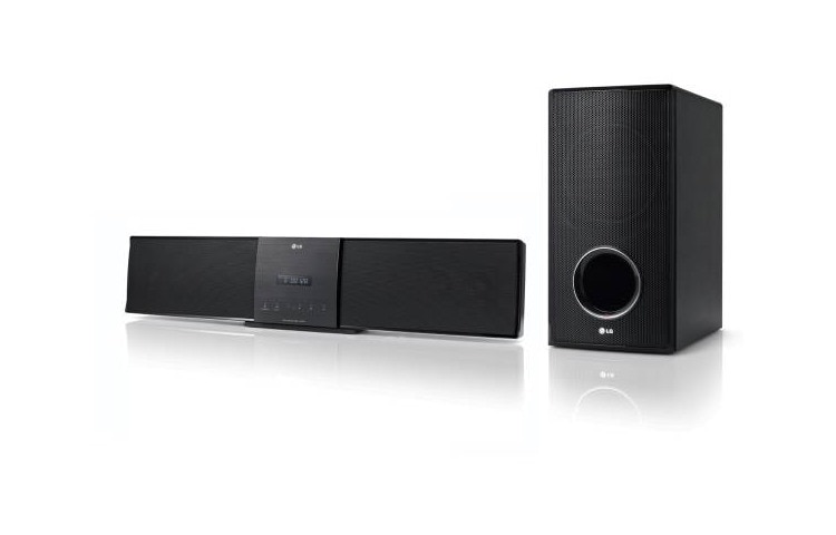 LG DVD Soundbar avec une puissance de 300W (2.1Ch), Wall-mount, Caisson de basses sans fil, 1080P Full HD up-scaling, USB Direct Recording, HLT35W, thumbnail 2