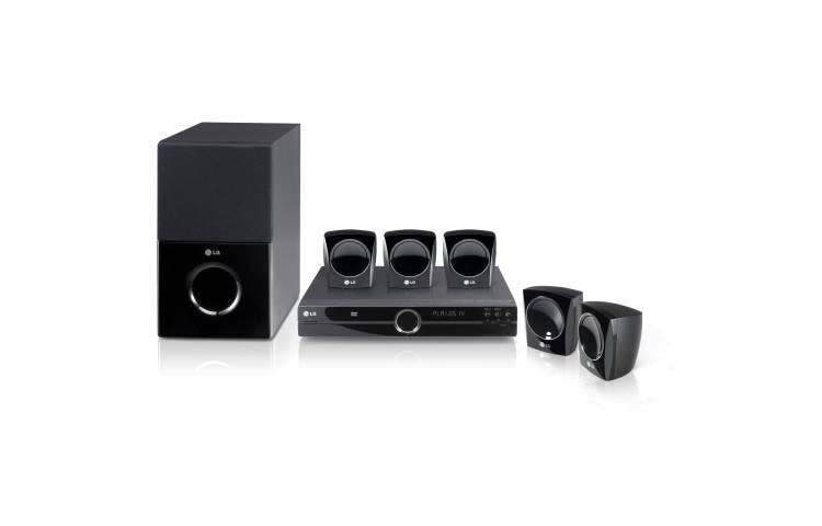 LG 5.1 DVD Home Cinema systeme avec 1080p-upscaling, Dolby Digital et USB-recording, HT304SQ