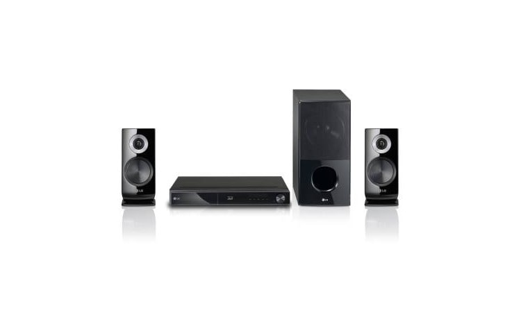 LG Système 3D Blu-ray Home Theater avec Smart TV, Wi-Fi Direct, DLNA/CIFS, LG Remote et Installation murale des haut-parleurs., HX521
