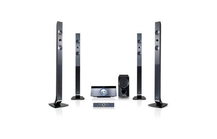 LG Système 3D Blu-ray Home Theater avec Smart TV, Wi-Fi DirectTM, DLNA, LG Remote et Unité principale et installation murale des haut-parleurs., HX976TZW