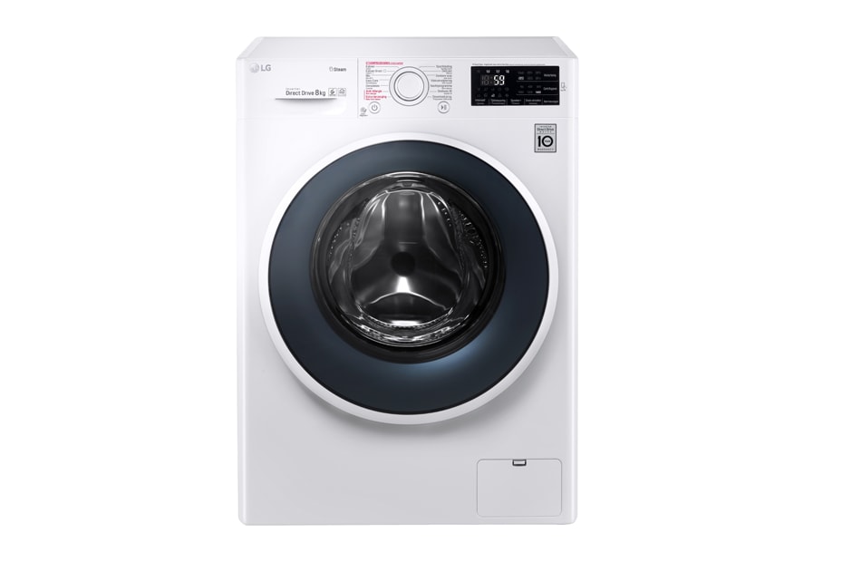 LG Économique, silencieux et durable grâce au moteur direct drive, A+++ (-30%), fonction Steam, Le meilleur soin avec 6 motion, 10 ans de garanties sur le moteur DD, FH4J6TS8