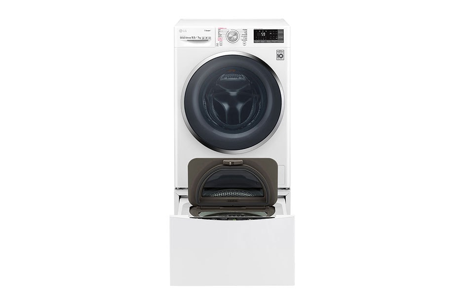 LG Twinwash™/Faites deux lessives simultanément/Fonctionnalité vapeur/9k+2kg lavage, FH4J7VY1WD